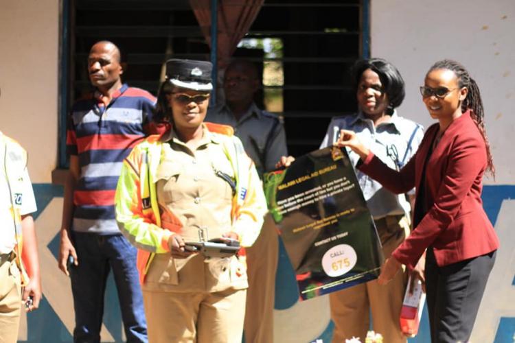 Mkhotakota  Police Station receiving the toll free phone