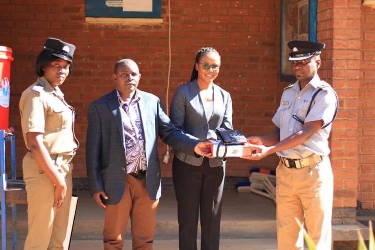Ntchisi Police Station receiving the toll free phone