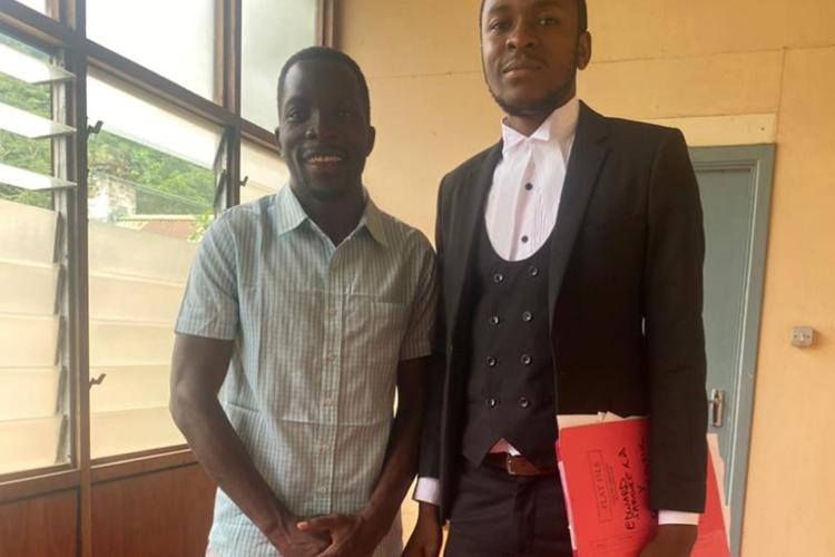Counsel Masamba with Pastor Samukera