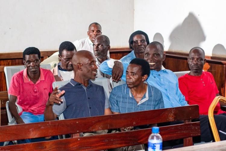 The 9 convicts while in Court