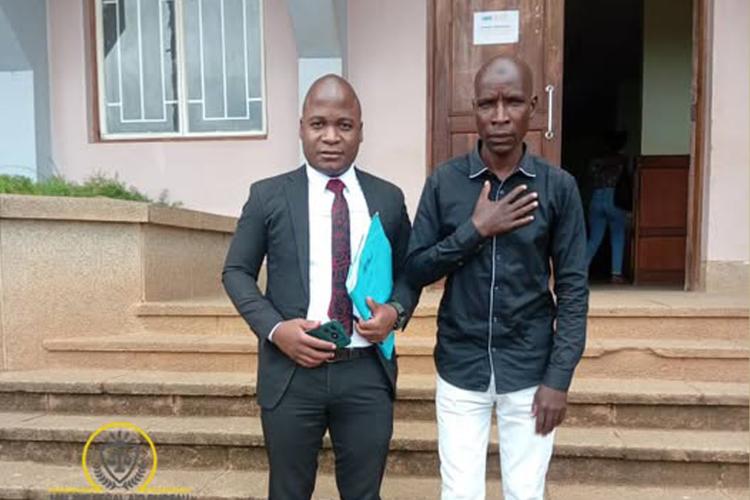 Counsel Duke with the client Counsel Duke with the client
